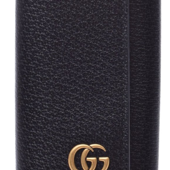 Gucci Inerlocking GG Leather Key Case in Black - Picture 4 of 6